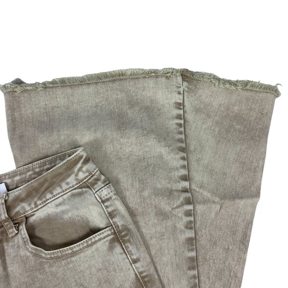 Blue B Collection Vintage-Inspired Flared Denim Pants - Size Medium Tan - Picture 7 of 7